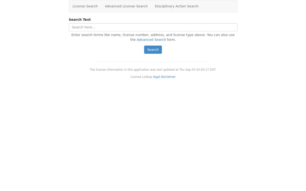 Montclair residents directory DPOR license lookup form